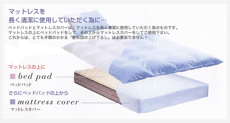 マットレスを長く清潔に使用していただくために